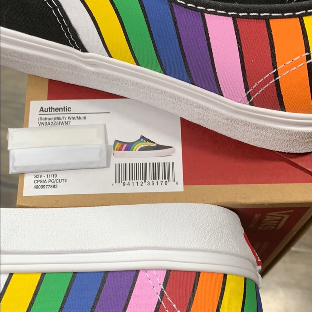 •VANS AUTHENTIC Refract Black/True White/Multi men’ - Picture 15 of 16